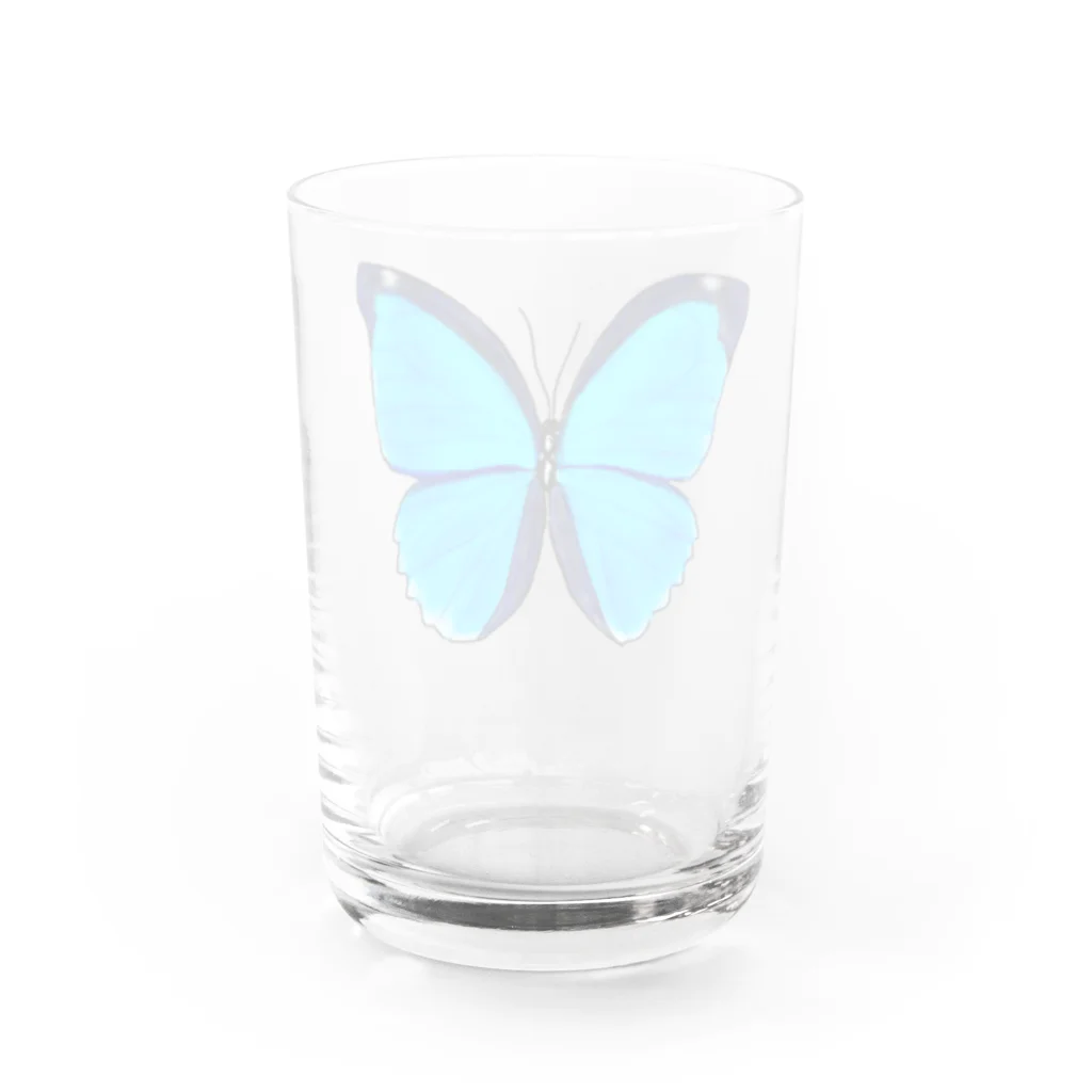 LalaHangeulのモルフォ蝶 Water Glass :back