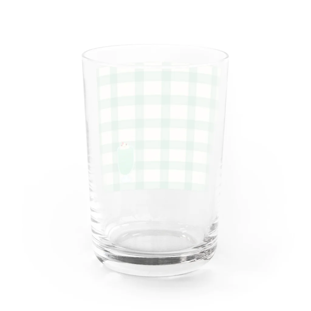 机上の空想ペットショップのくりーむそーだもる Water Glass :back