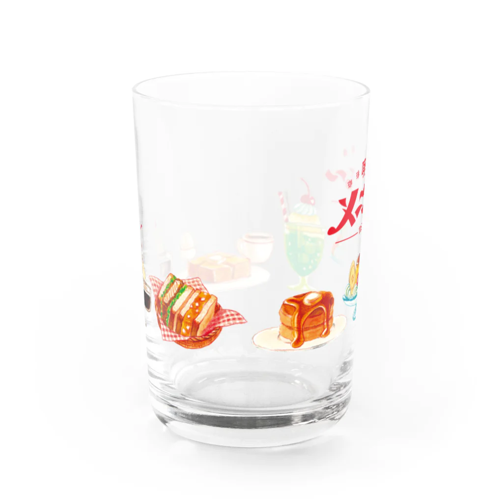 SATONOEの喫茶メニューイラスト有グラス Water Glass :back