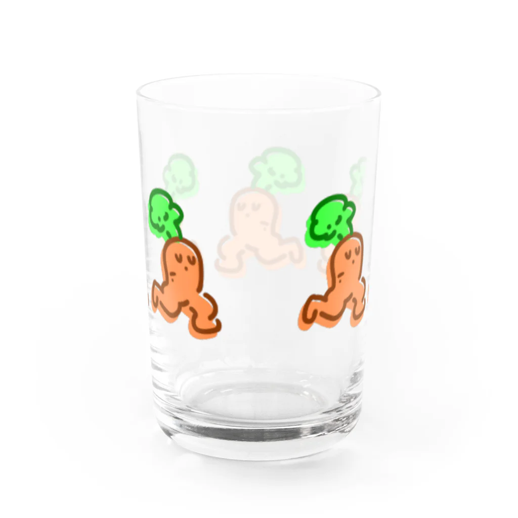 にんぢん大明神のはしるにんぢんず Water Glass :back