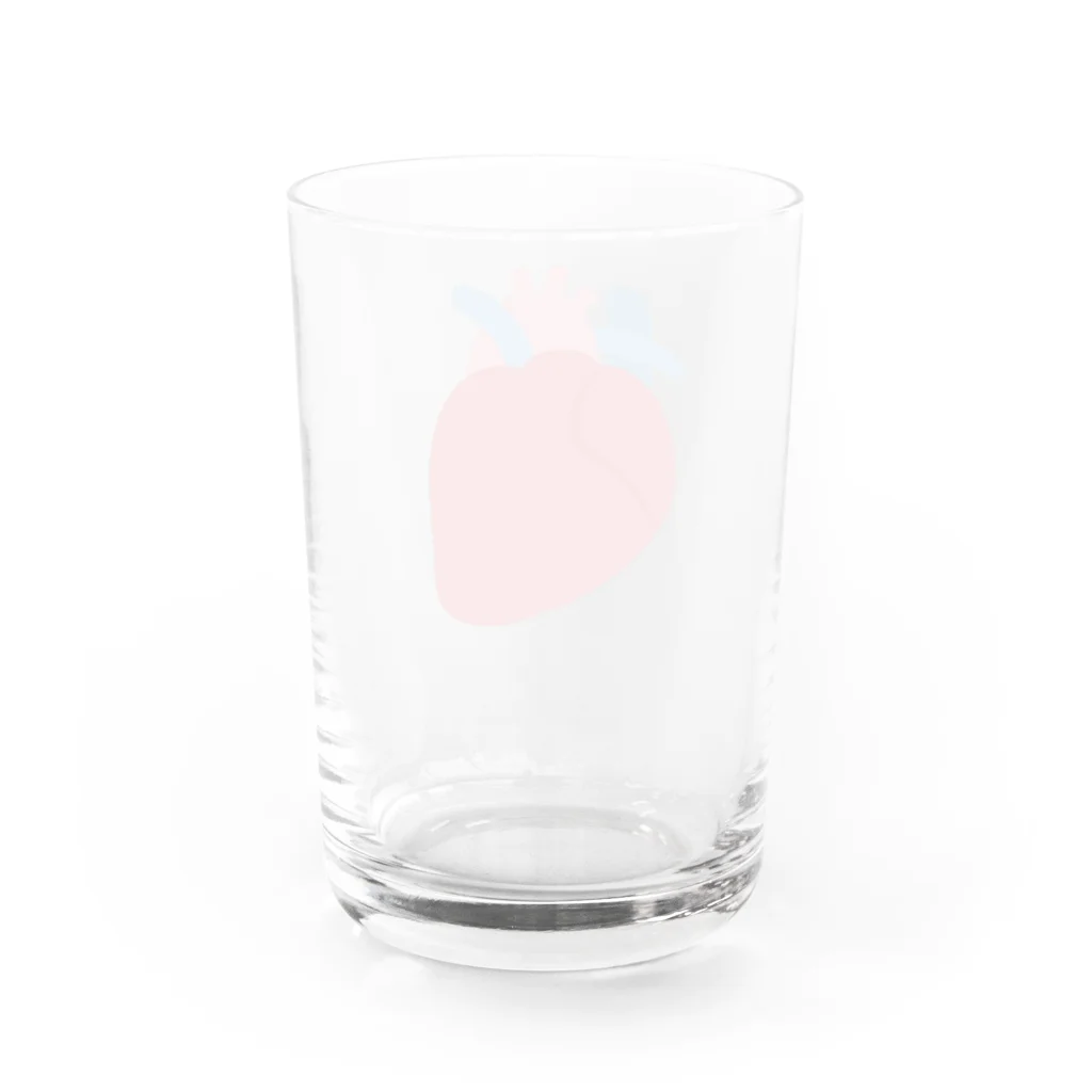 8anna storeの人体のなぞ。ぴかぴかピンクの心臓。 Water Glass :back