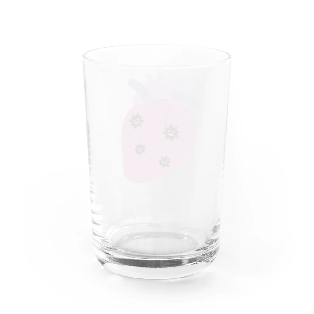 8anna storeの人体のなぞ。菌に支配された心臓。 Water Glass :back