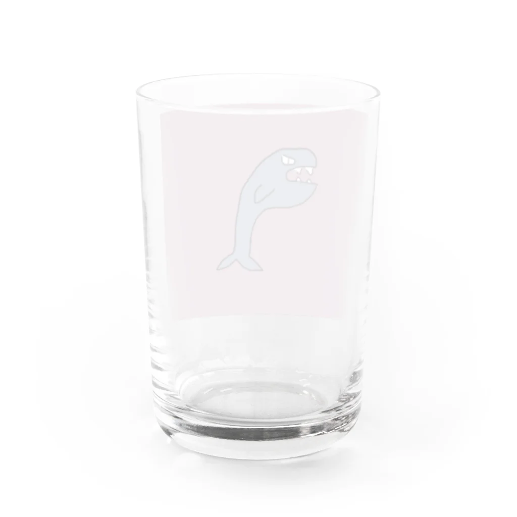 ゆるゆるいらすとのゆるいサメ Water Glass :back