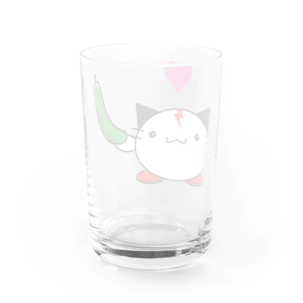 ゴロニャーのダサT屋さんのいいきゅうりの日 from BallHeads Water Glass :back