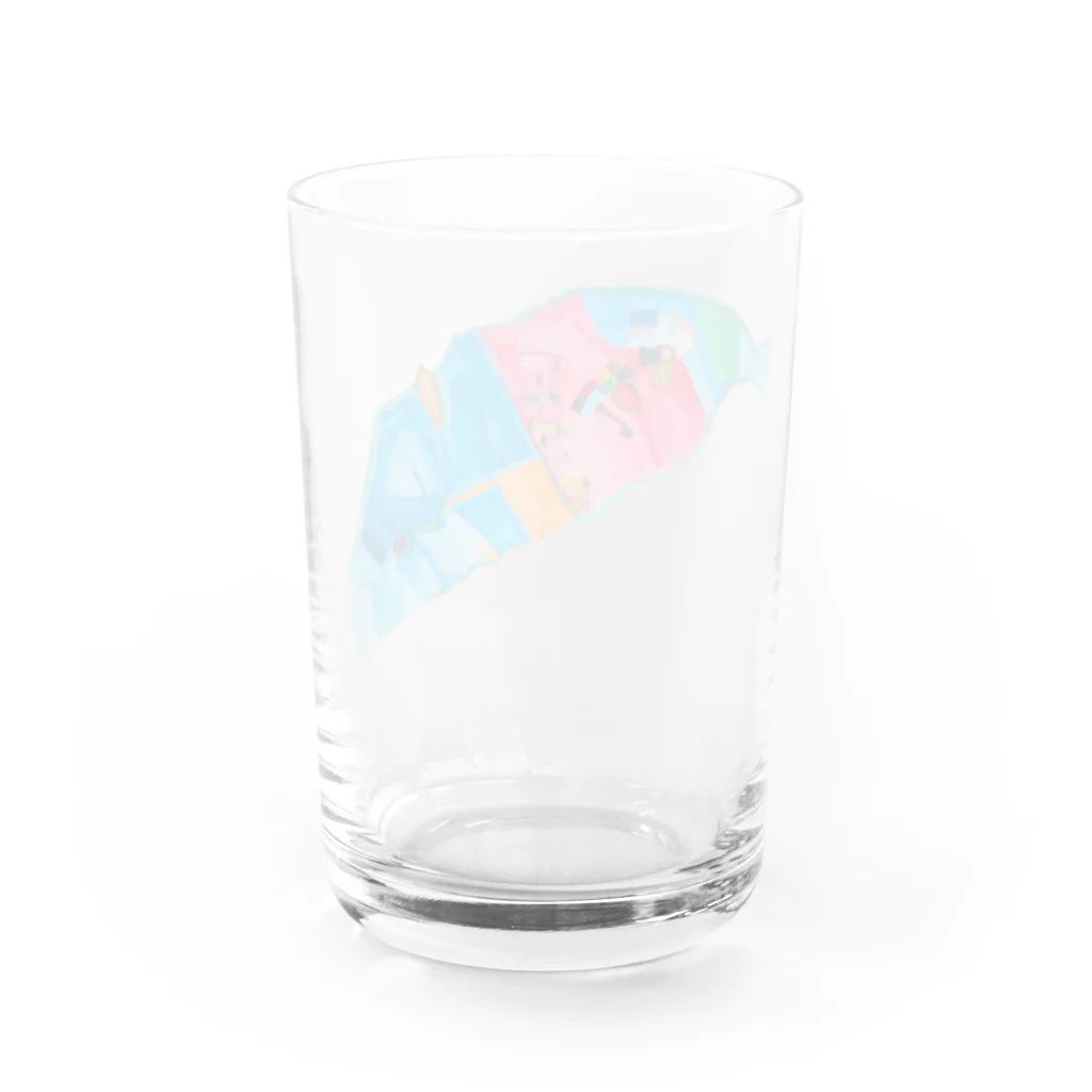 futaba_npoの潜るくじら Water Glass :back