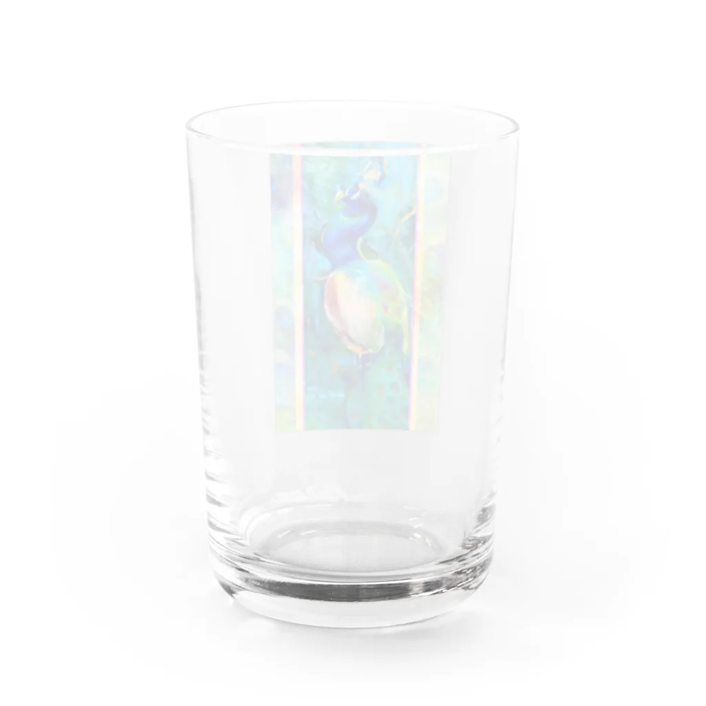 HIKARInoHOSHIの孔雀・ロ Water Glass :back