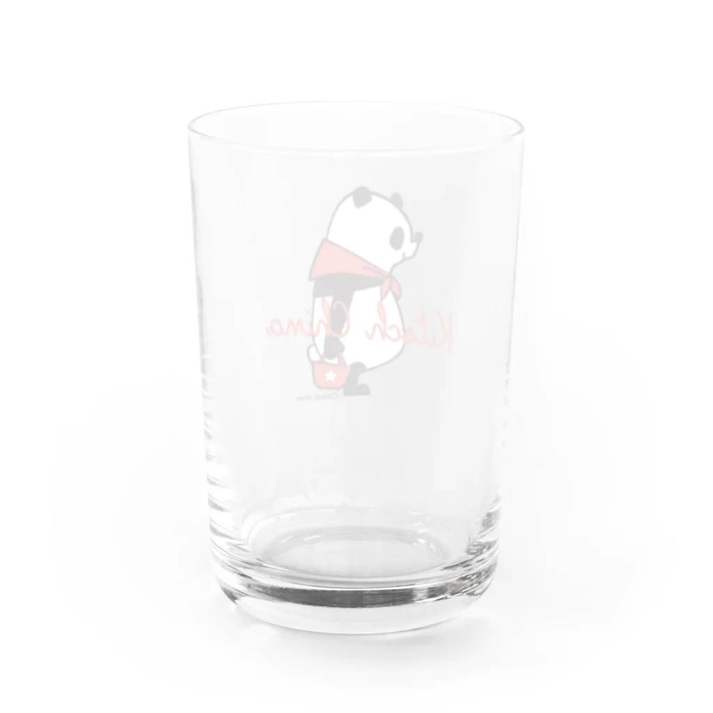 キッチュの赤スカーフパンダ Water Glass :back