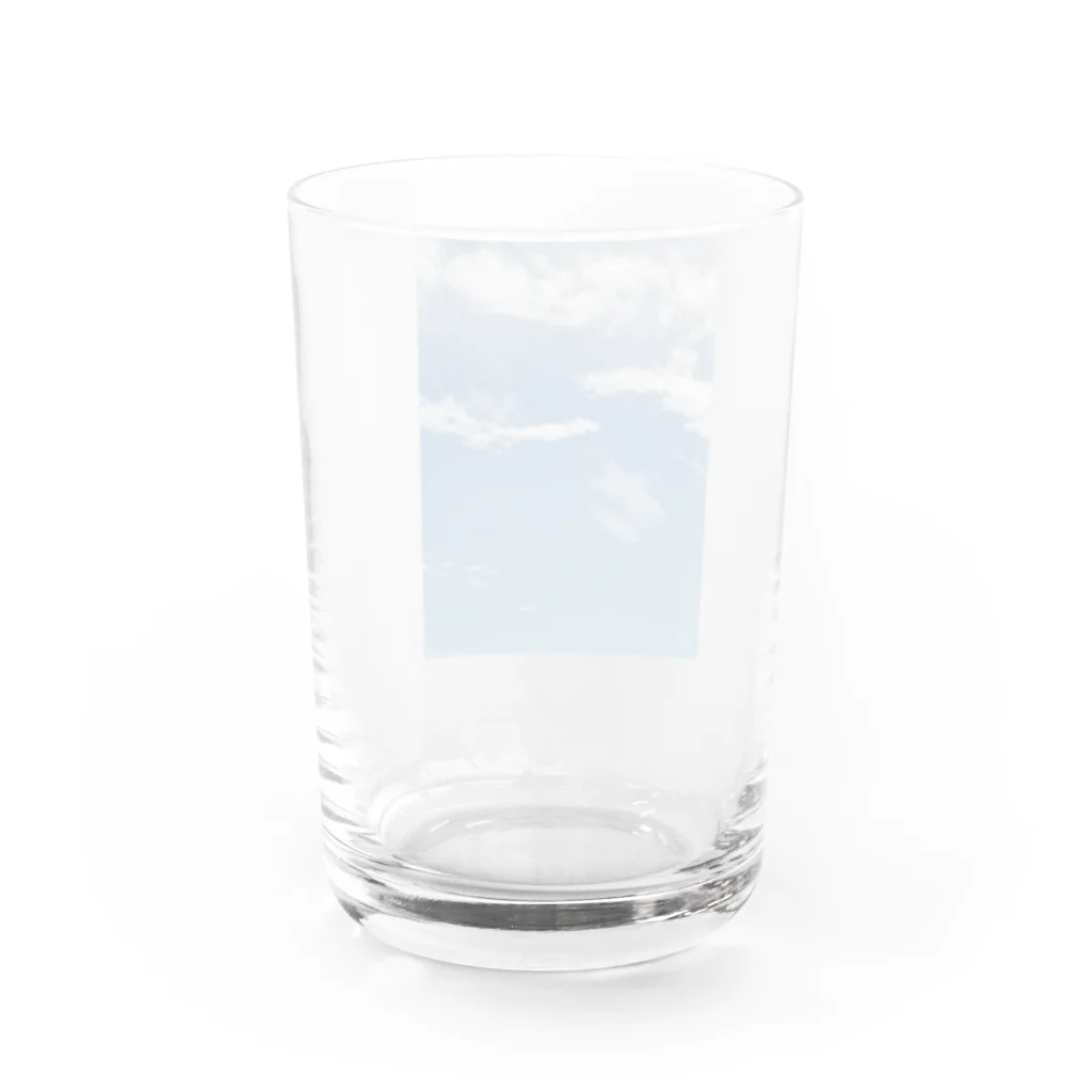 青い空の青い空グラス Water Glass :back