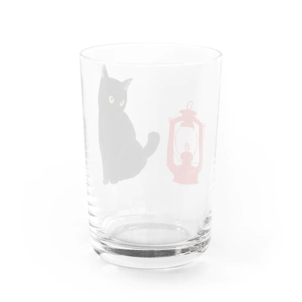 WAMI ARTのランタン猫 Water Glass :back