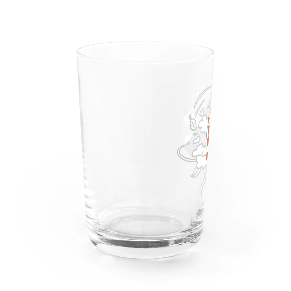cool8_tkの変身たぬき Water Glass :back