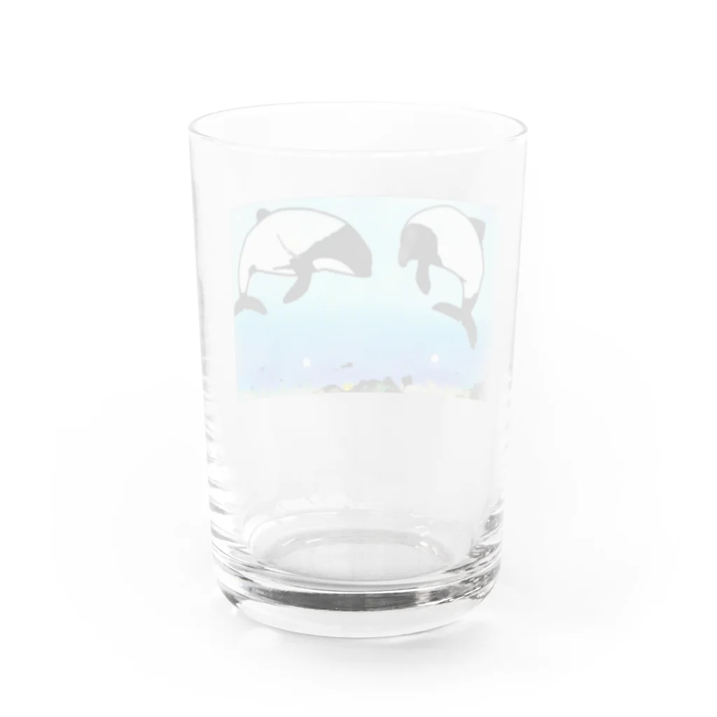 baddogのイロワケイルカ Water Glass :back