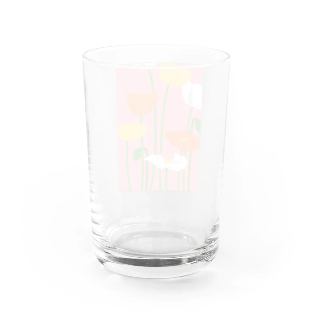 otofuke_madokaの華やかポピー Water Glass :back