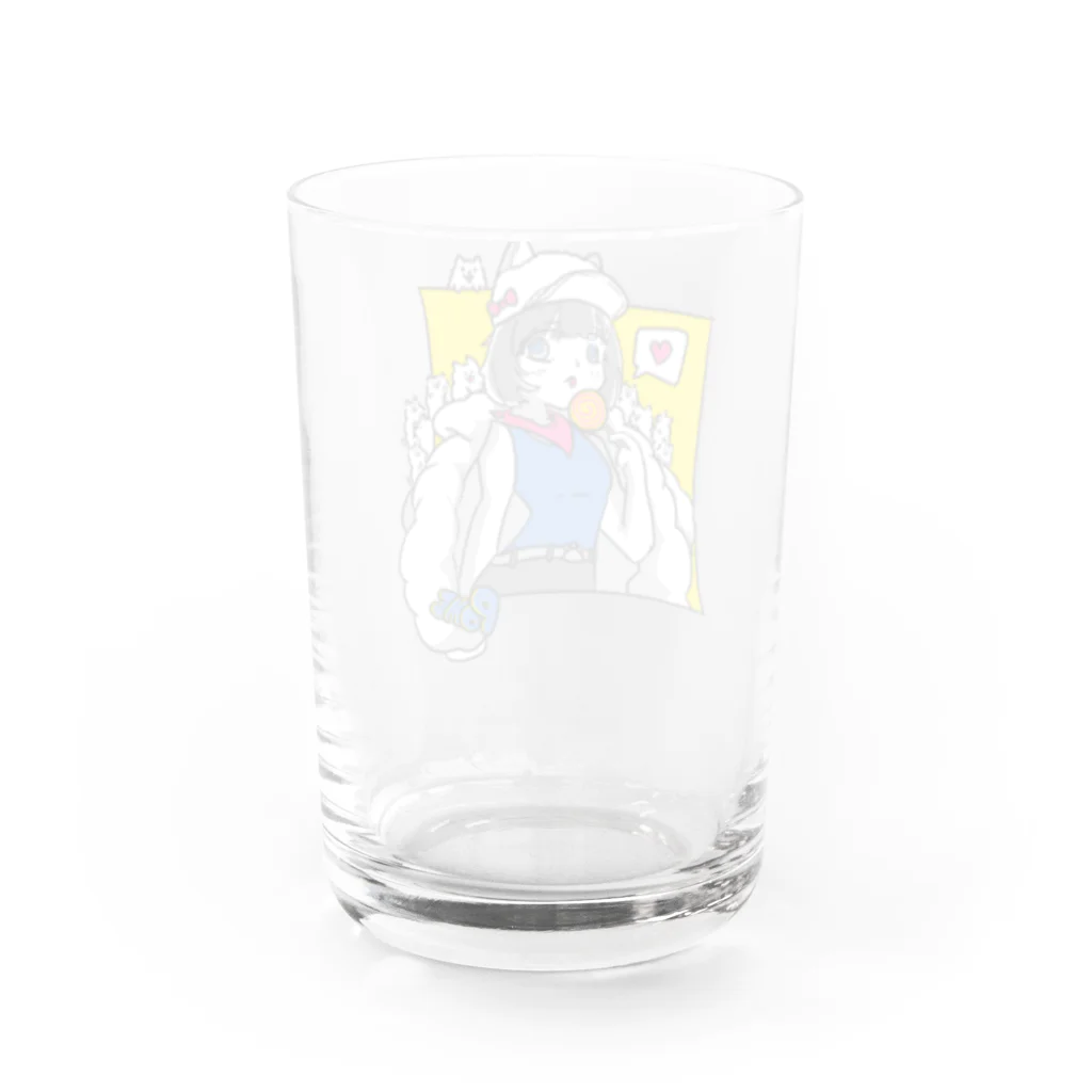 不リスクのポメラニアン少女 Water Glass :back