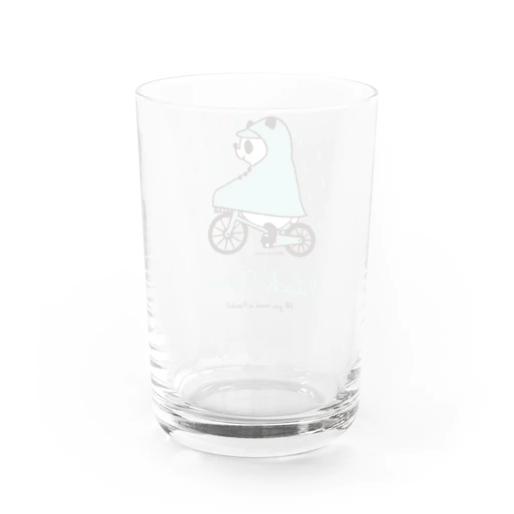 キッチュのレインコートパンダ Water Glass :back