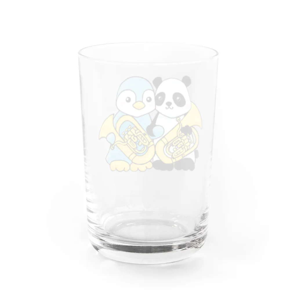 Happy Penguin 🐧のパンダとペンギンと Water Glass :back