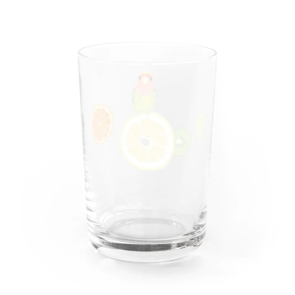 小桜森のコザクラとフルーツ Water Glass :back