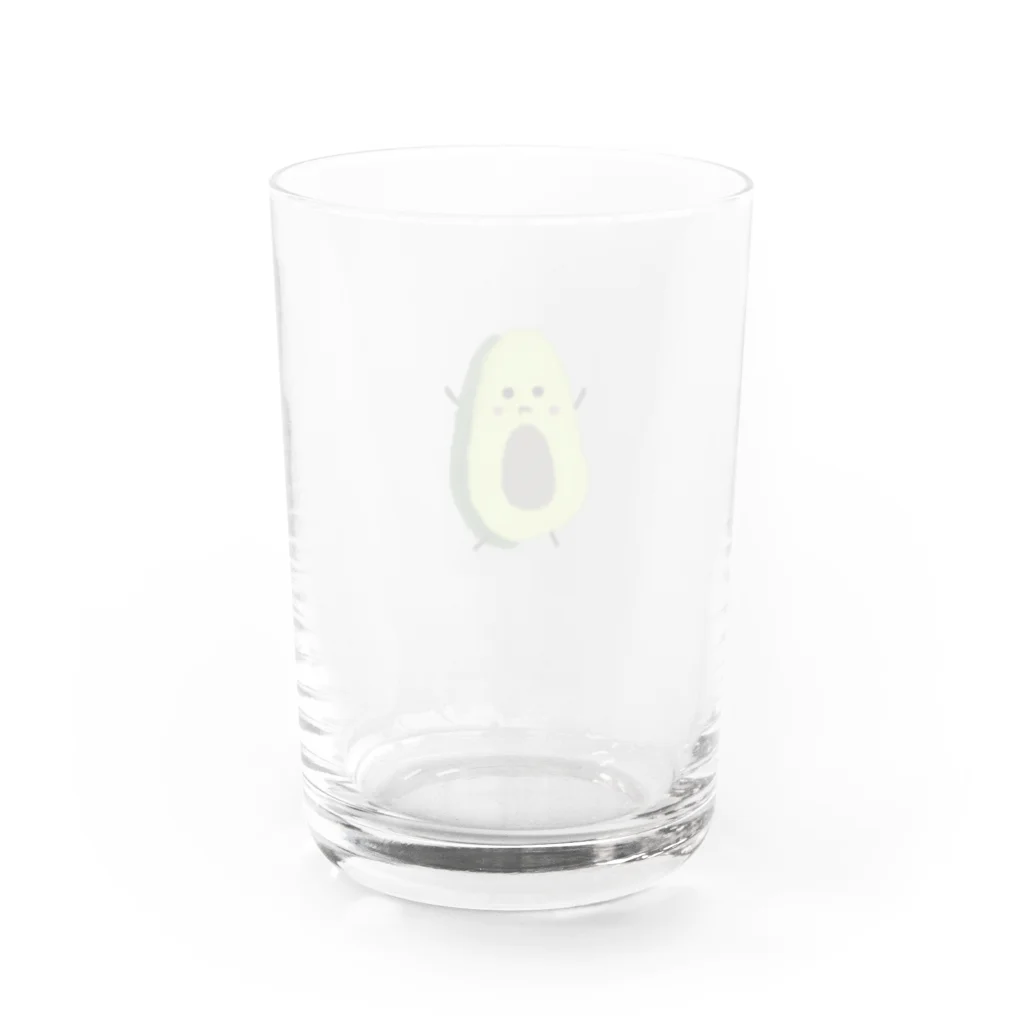 𝙪 𝙠 𝙖 🥑のふわふわのアボカドちゃん Water Glass :back