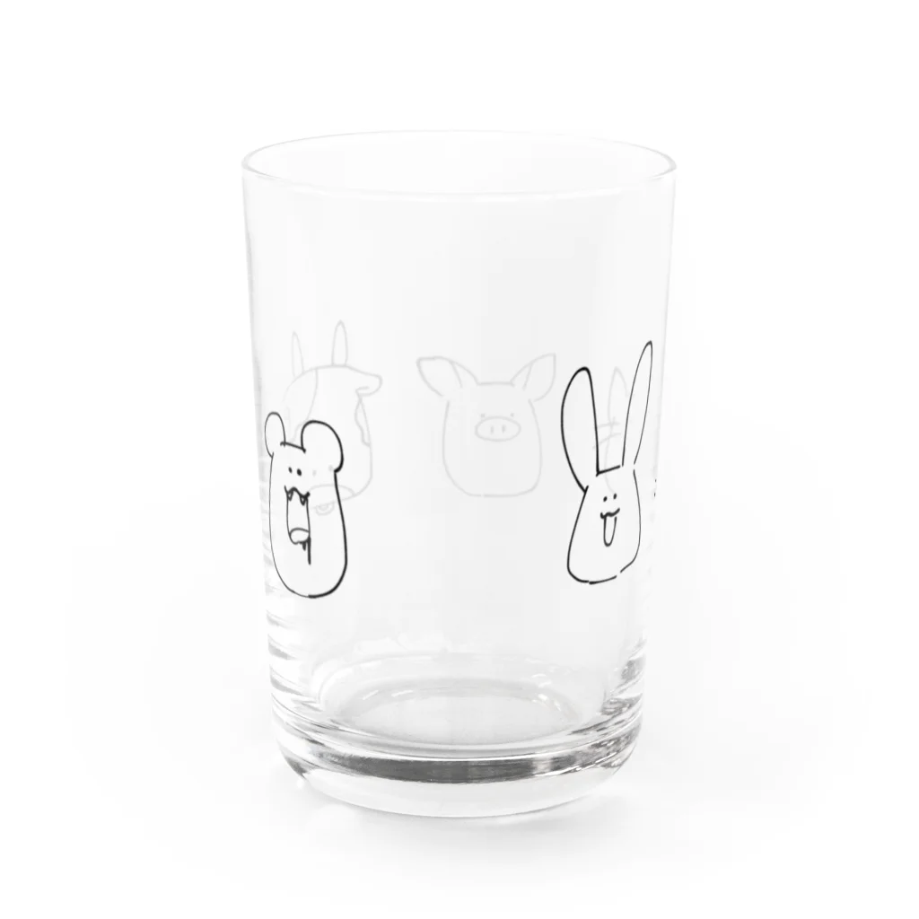 さくちゃ👶の愉快な動物たち Water Glass :back