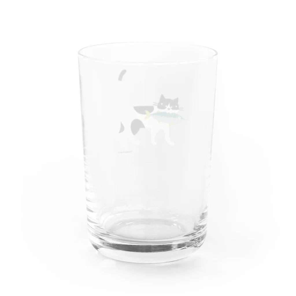 YoakeNecoのさばねこ Water Glass :back