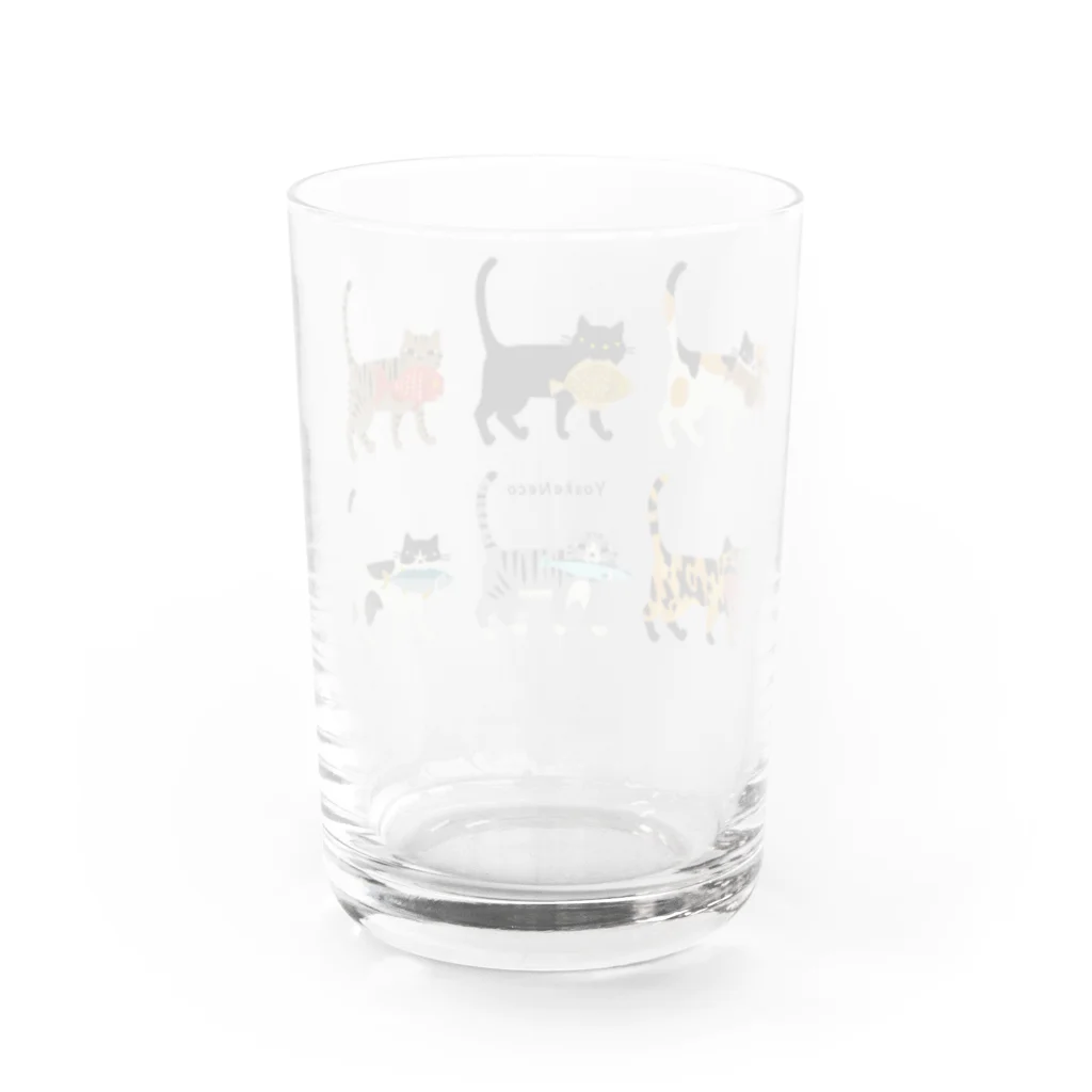 YoakeNecoのよあけねこ　集合 Water Glass :back