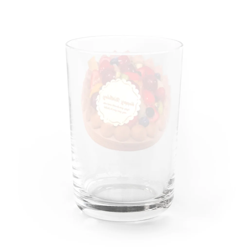 kimchinのフルーツたっぷりのデコレーションケーキ Water Glass :back