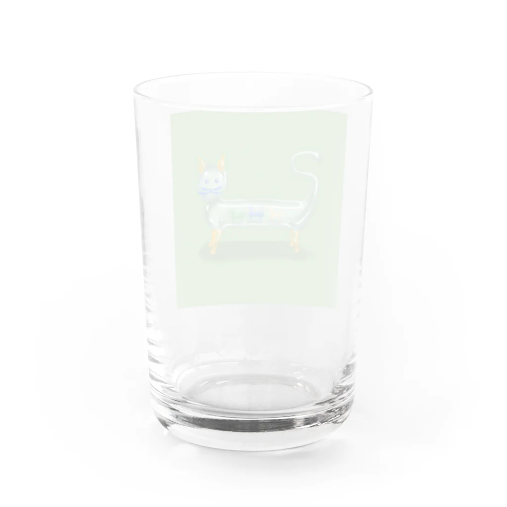 HIGH FIVE Shopのガラス細工のネコ Water Glass :back