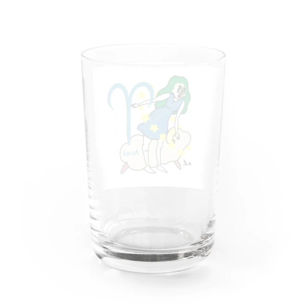 change-the-world4949のzodiac sign -aries- Water Glass :back