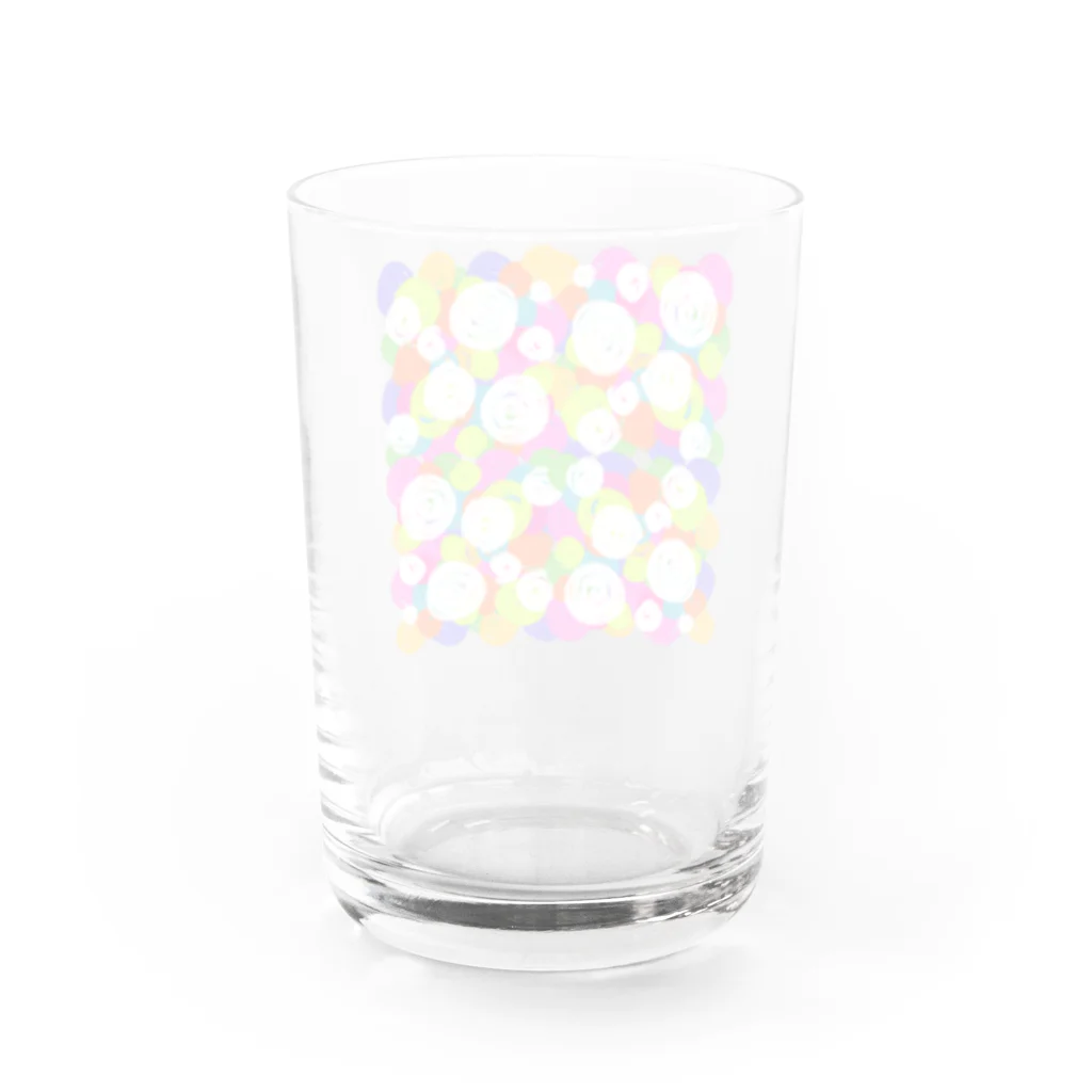 UFOchanのカラフル渦巻模様 Water Glass :back