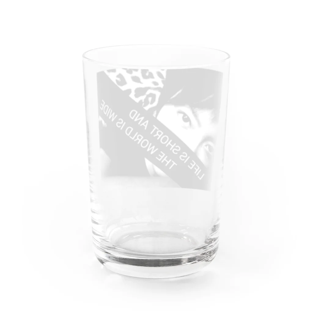 F-rush(フラッシュ)のLIFE IS モノクロ Water Glass :back