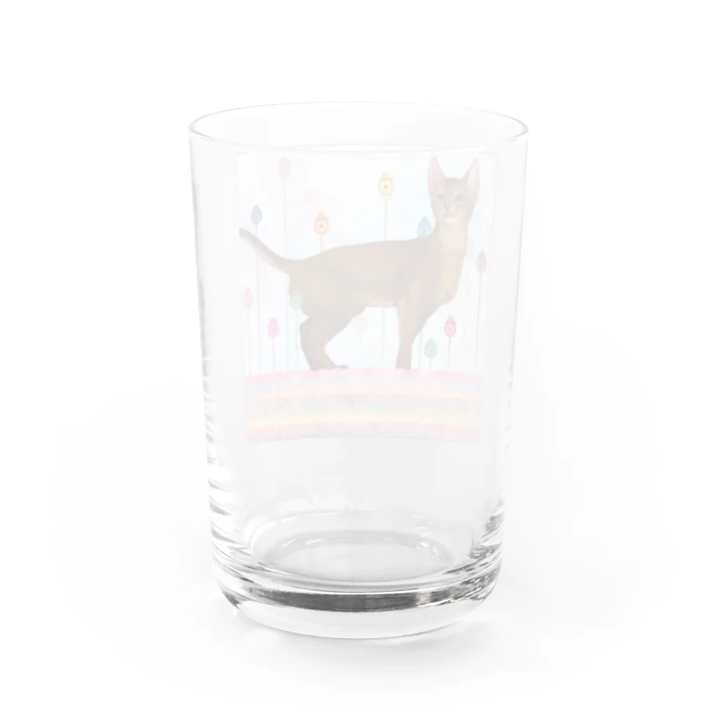 夢海月の猫 Water Glass :back