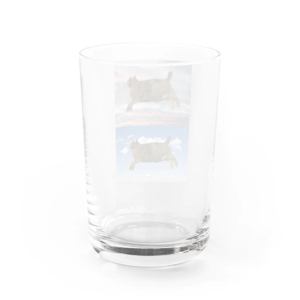 愛猫のグッズが欲しいのミーナ教信者T 「ミーナさまぁ…」 Water Glass :back