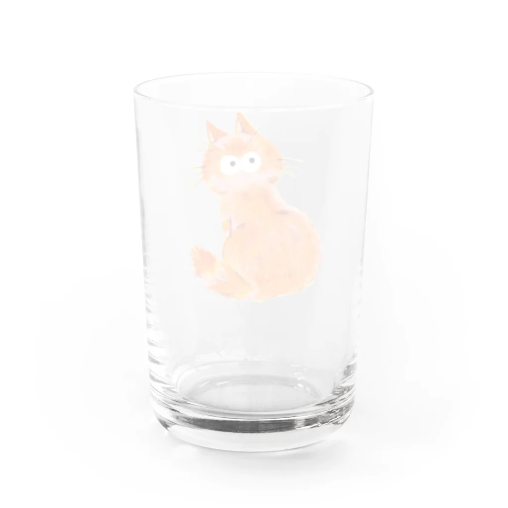 Sunny the catのSunny／ふりむき Water Glass :back