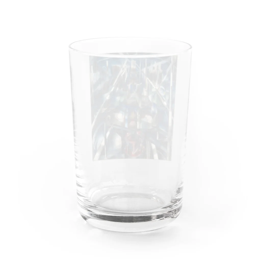 世界の絵画アートグッズのジョセフ・ステラ《ブルックリン橋》 Water Glass :back