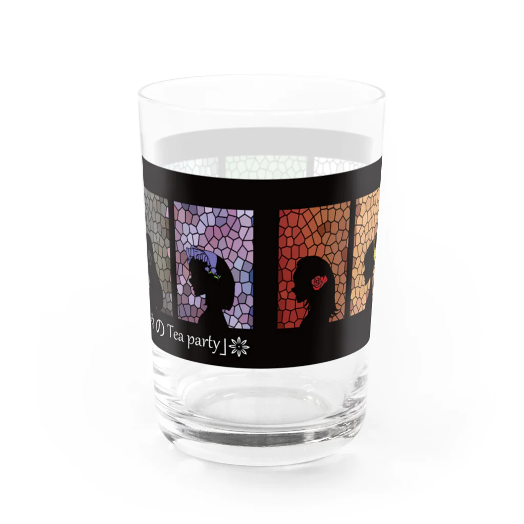 ボードゲームショップ「大分から来ました。」の花々のTeapartyグッズ２ Water Glass :back