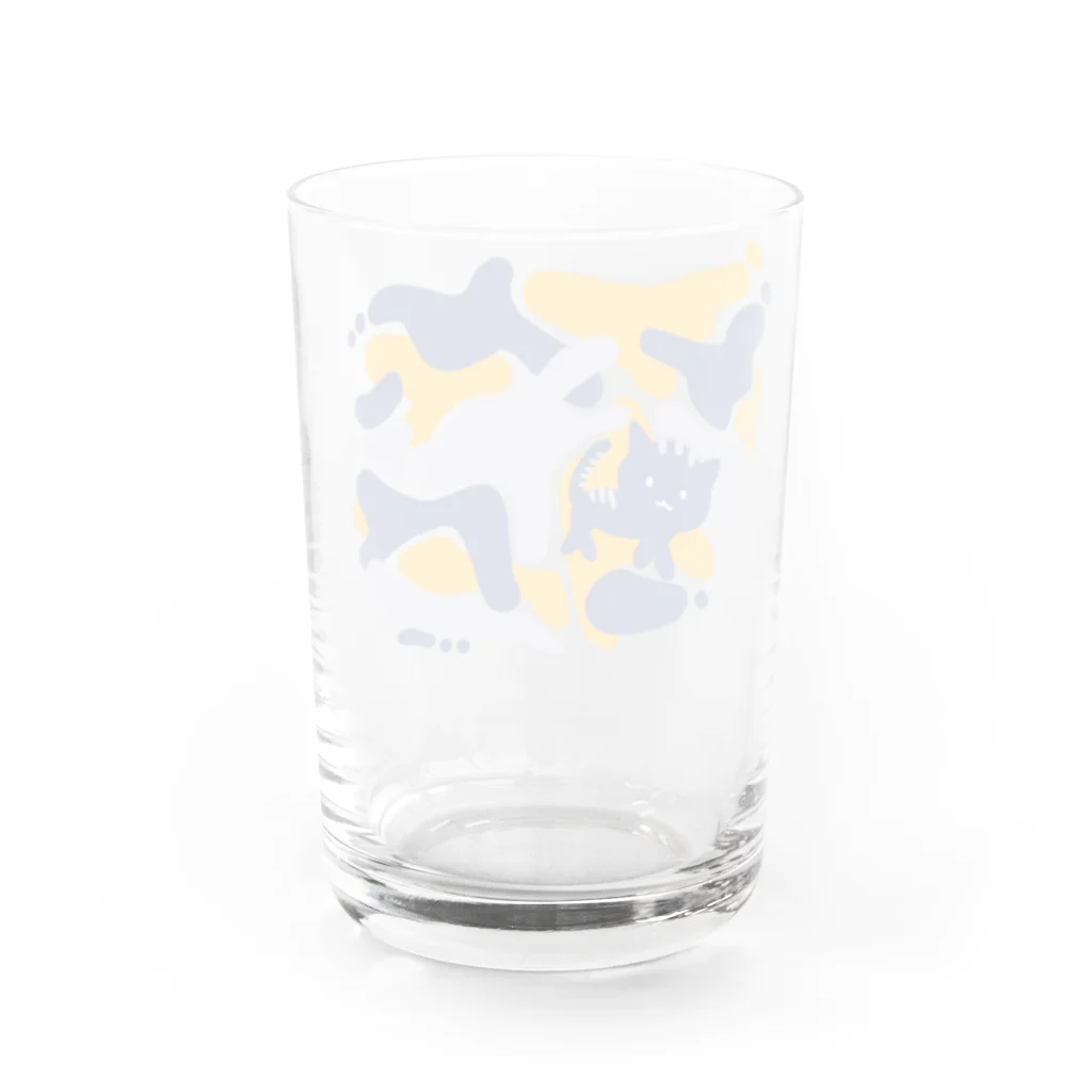 MIX SHOPのカモフラ×ネコ(キジトラ) Water Glass :back