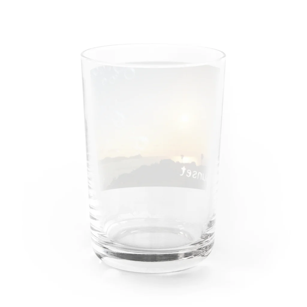 水彩屋のSunset Water Glass :back