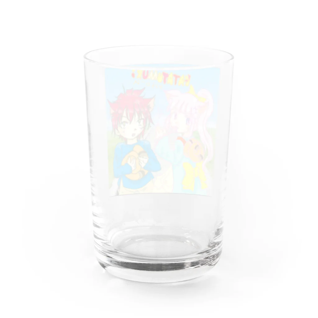 さくらんぼねこのmaimaiTWINS 桃凛＆椿 Water Glass :back