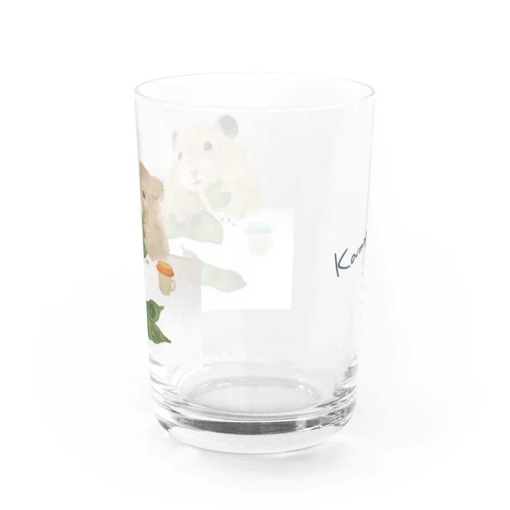 KAMAP ＆ Ricaの【KAMAP】枝豆とハムスター兄弟 Water Glass :back