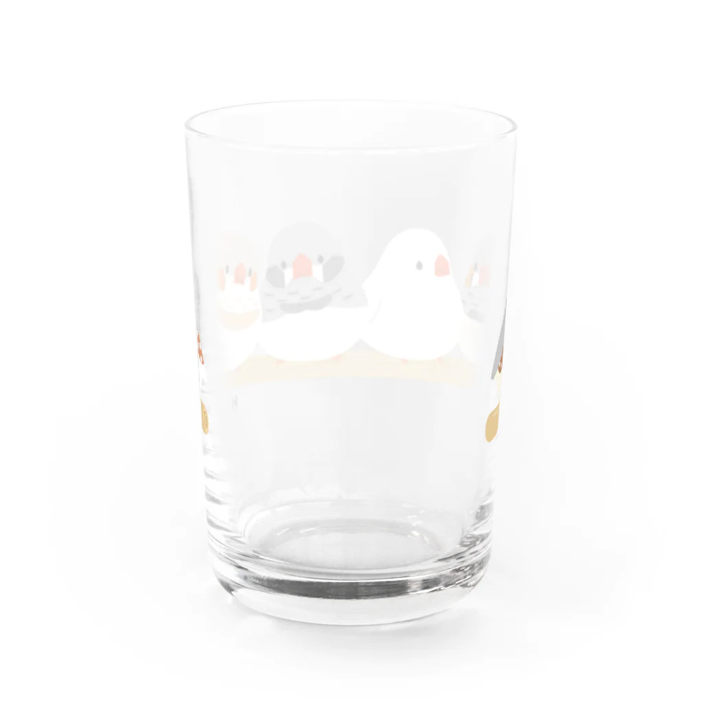 TeaDrop.Cのキンカチョウ Water Glass :back