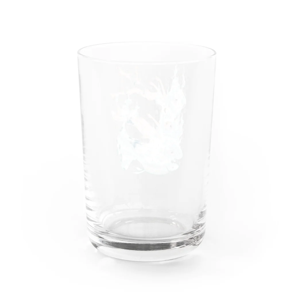 深夜まーけっと SUZURI店の水を得た魚ちゃん Water Glass :back