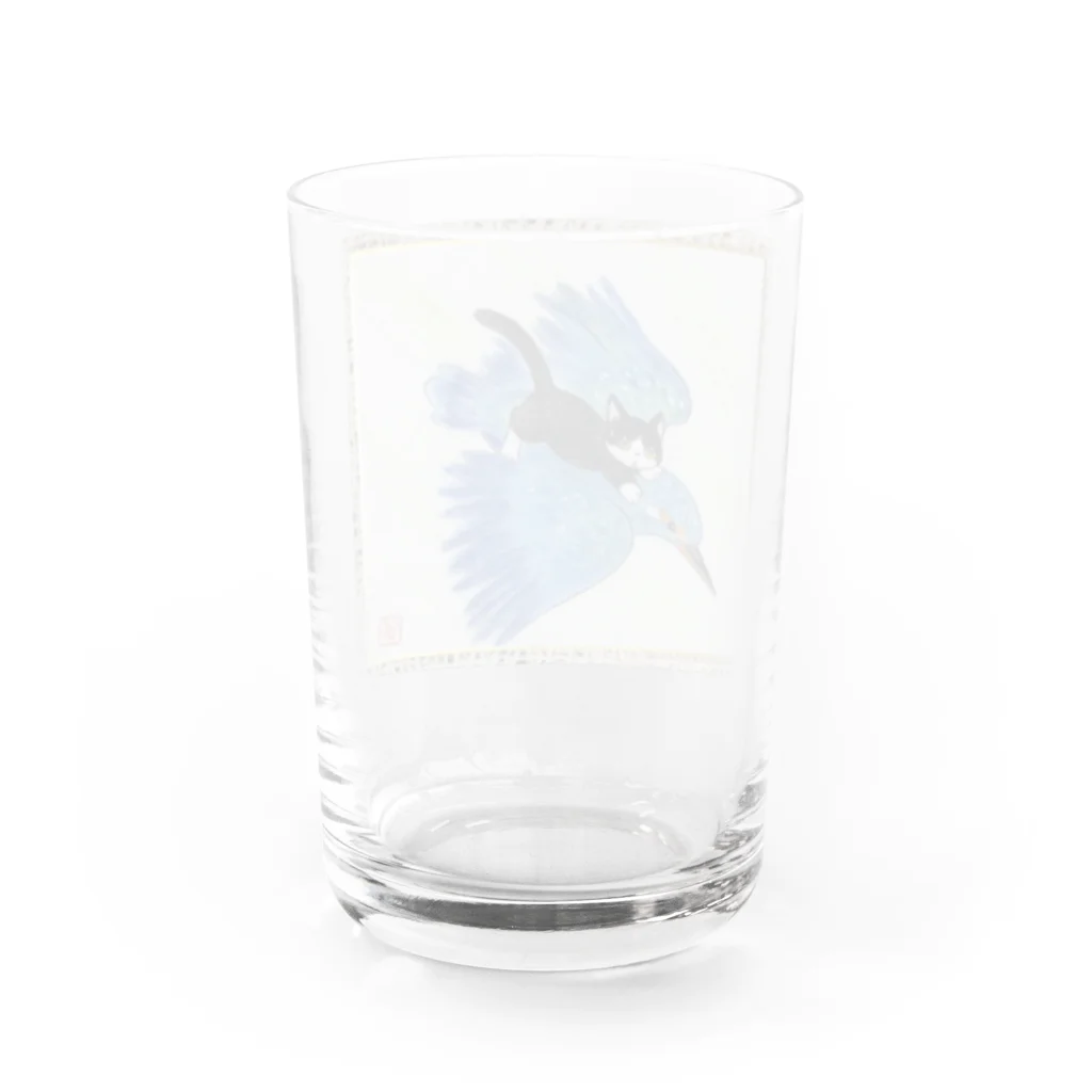 shimaneko megumi（しま猫めぐみ）の空飛ぶアヲジ Water Glass :back