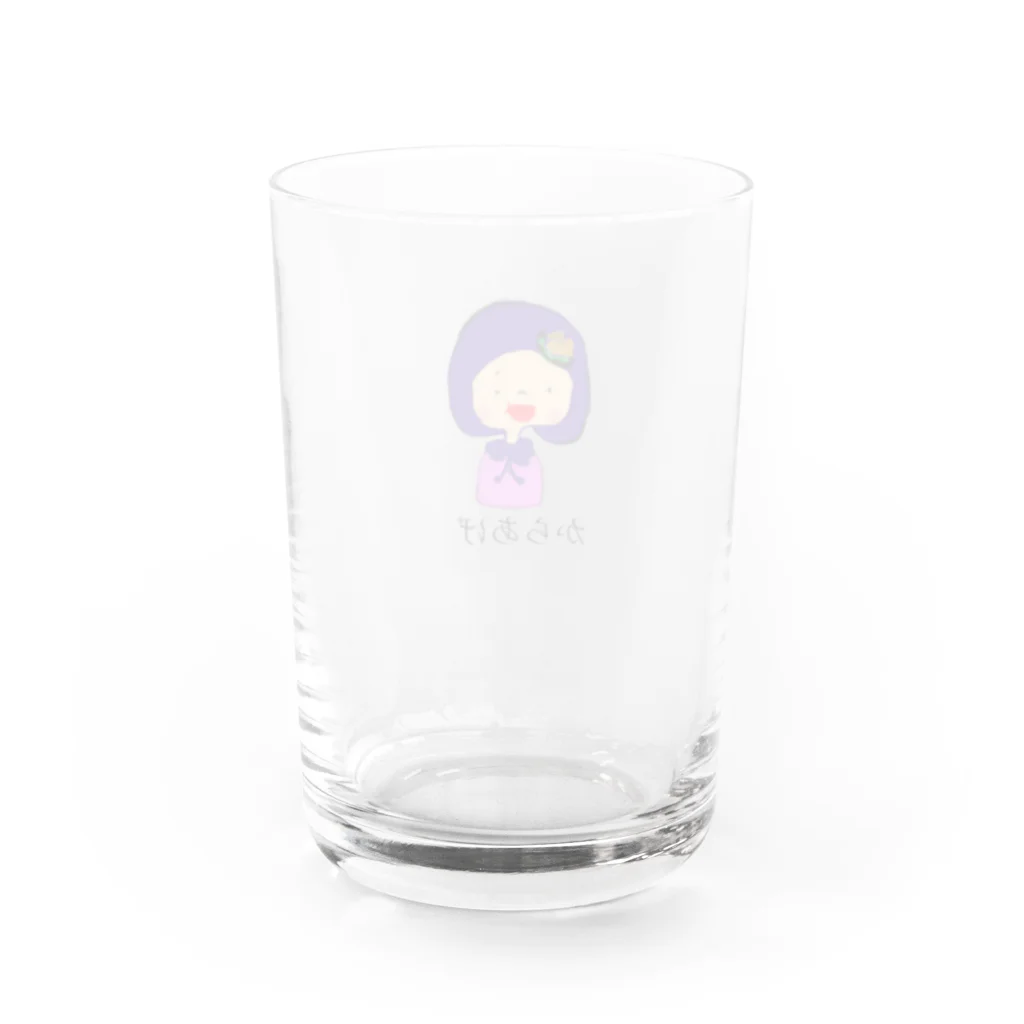 頭に乗せちゃいました。のからあげ桜 Water Glass :back