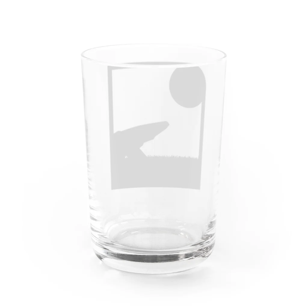 しおんのモノトーン夕暮れサバンナ Water Glass :back