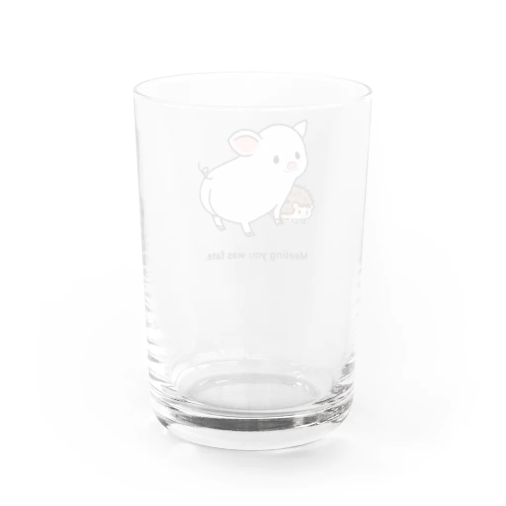 Hanamiのぶたとハリネズミ Water Glass :back