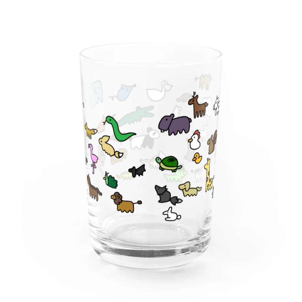 honey_sosの「ゆるどうぶつの行進」 Water Glass :back