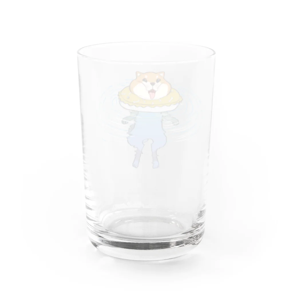 むつ さとしの浮かぶ犬 Water Glass :back