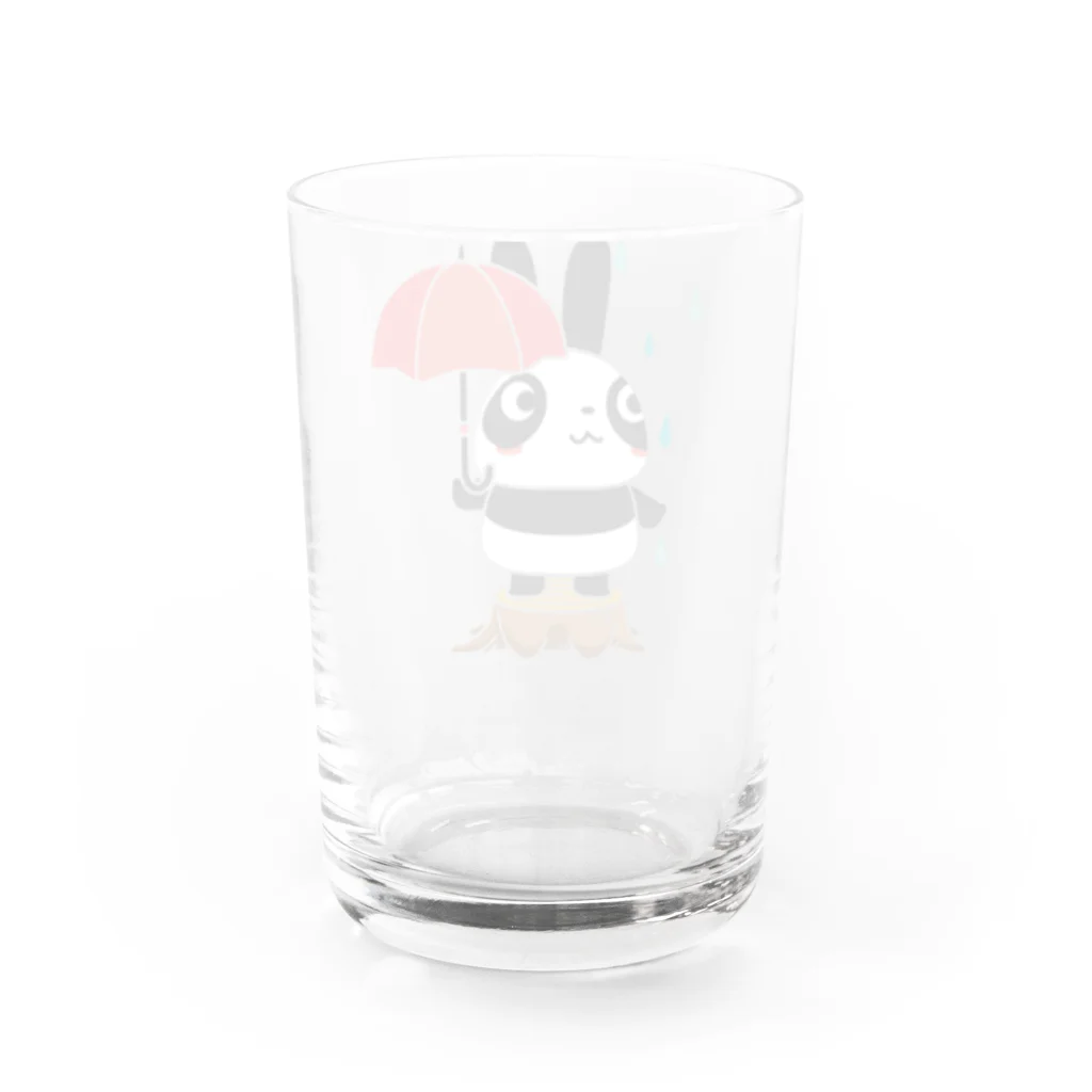 イラスト MONYAAT のラビットパンダ Water Glass :back