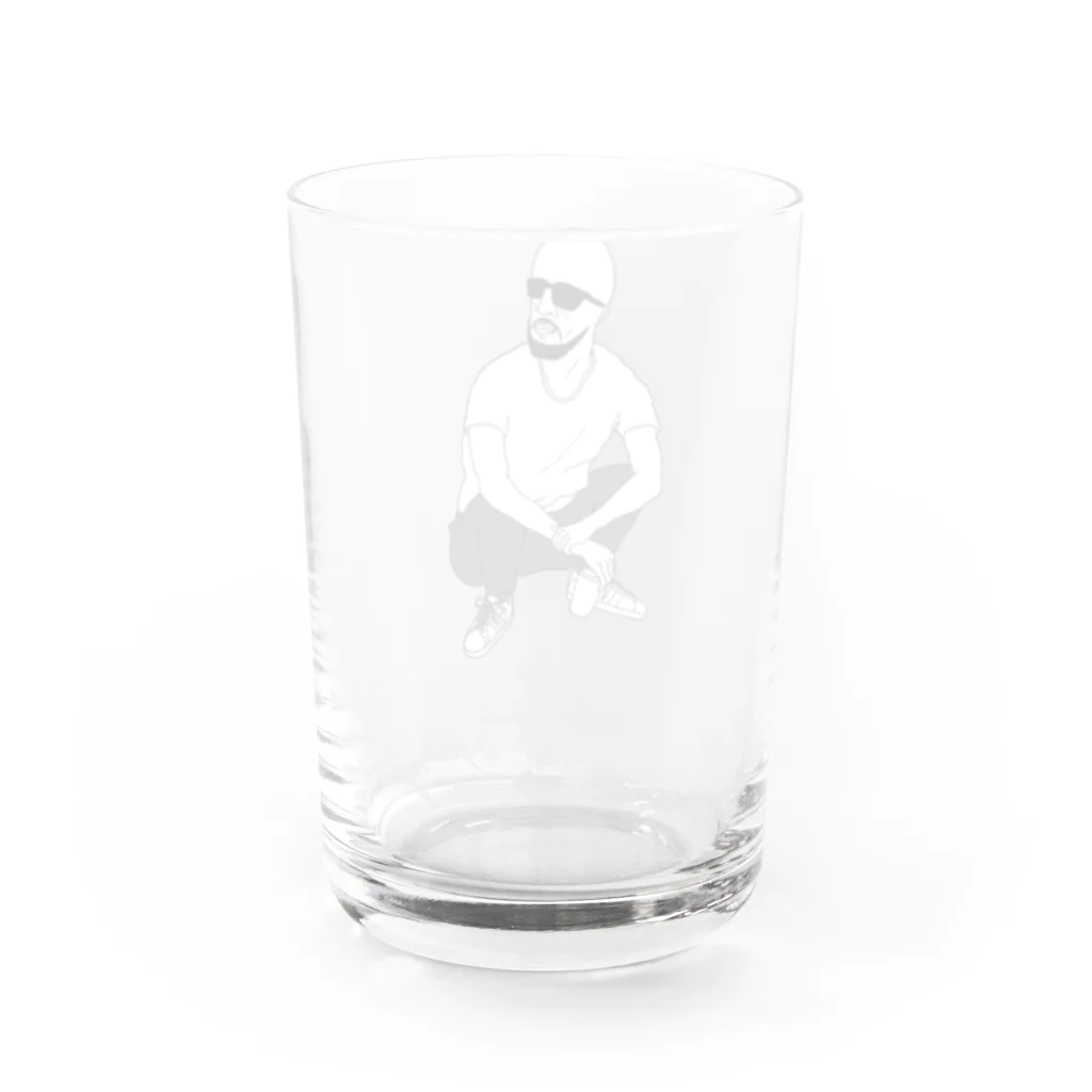 Shop_TERISHIMAのしゃがむ男 Water Glass :back