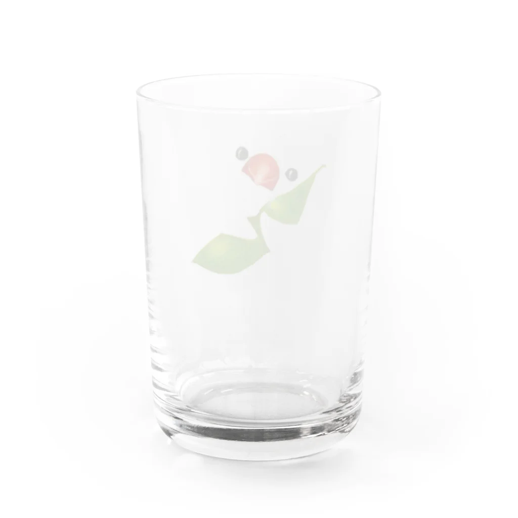 sukinakotoのえだまめ文鳥 クリア Water Glass :back