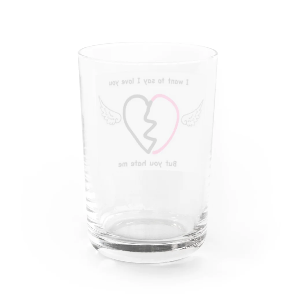 skullのhappiness Water Glass :back